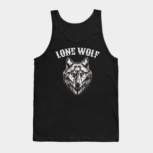 Lone Wolf Full Moon Biker Men Gift Tank Top